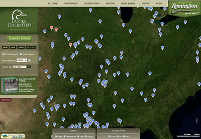 Ducks Unlimited Waterfowl Migration Map
